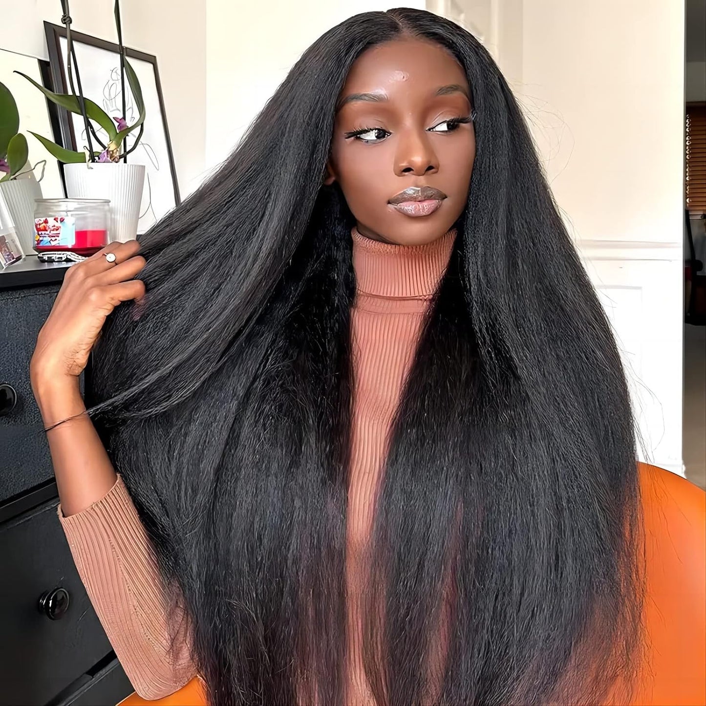 ISEE HAIR Kinky Straight Lace Front Wigs for Effortless Style