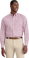 IZOD Men's Performance Comfort Long Sleeve Plaid Button Down Clothing
