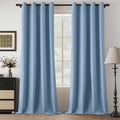 100% Blackout Blue Curtains 102 in Long - Total Room Darkening