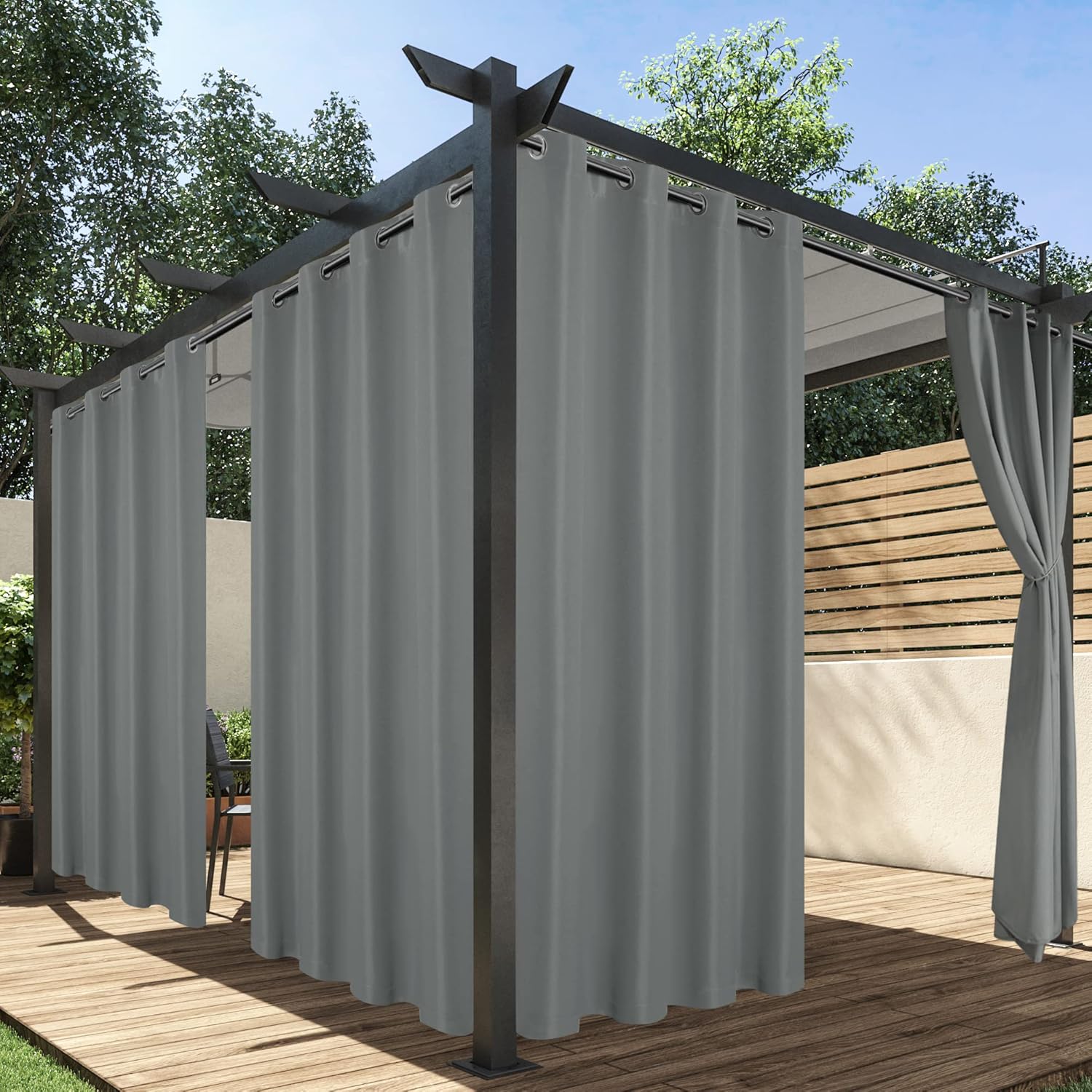 Outdoor Curtains for Patio Waterproof 4 Panels 54 x 95 in