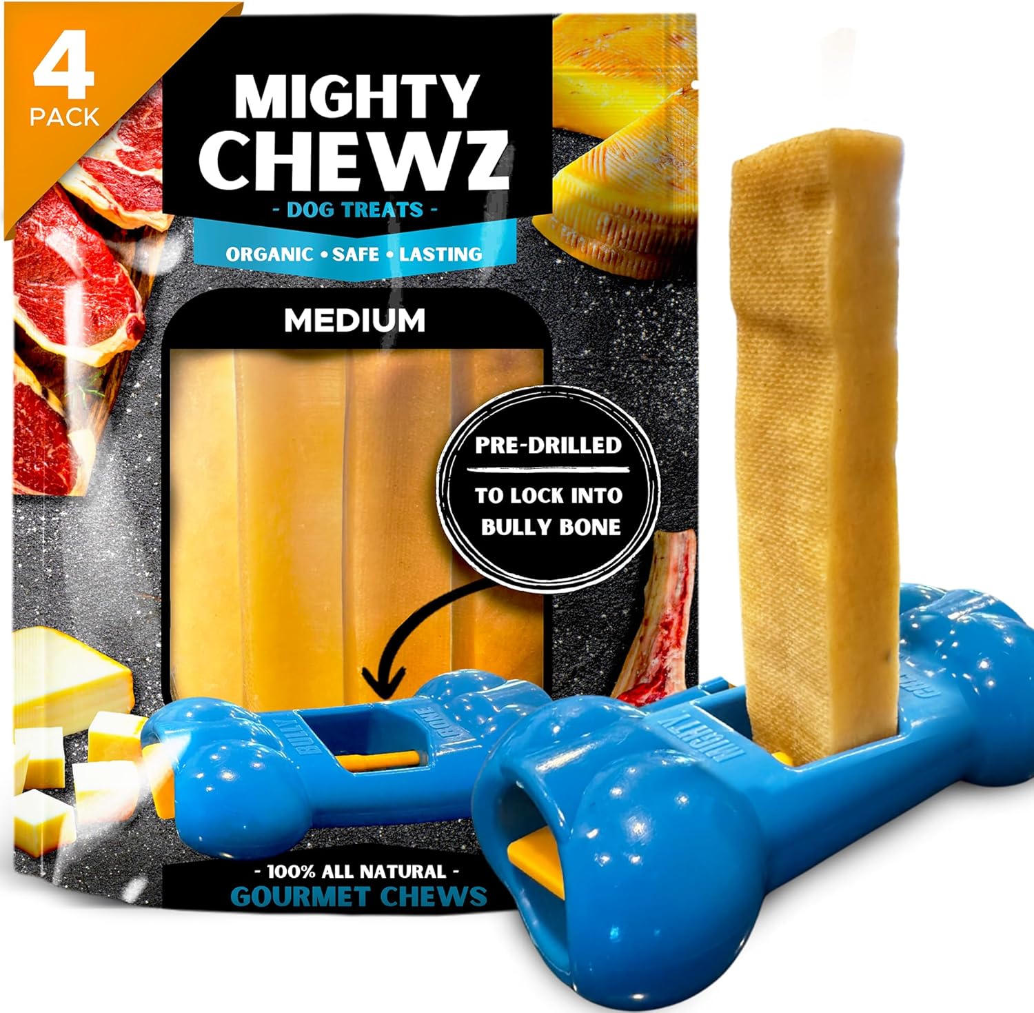 Yak Chew Holder Pack for Safe Chewing and Dental Health