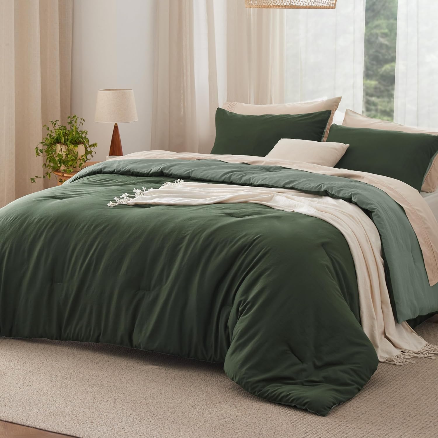 Bedsure King Size Comforter Set for All Seasons, Soft & Warm
