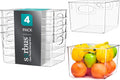 Clear Plastic Storage Bins for Shelves and Closet - 4 Pack