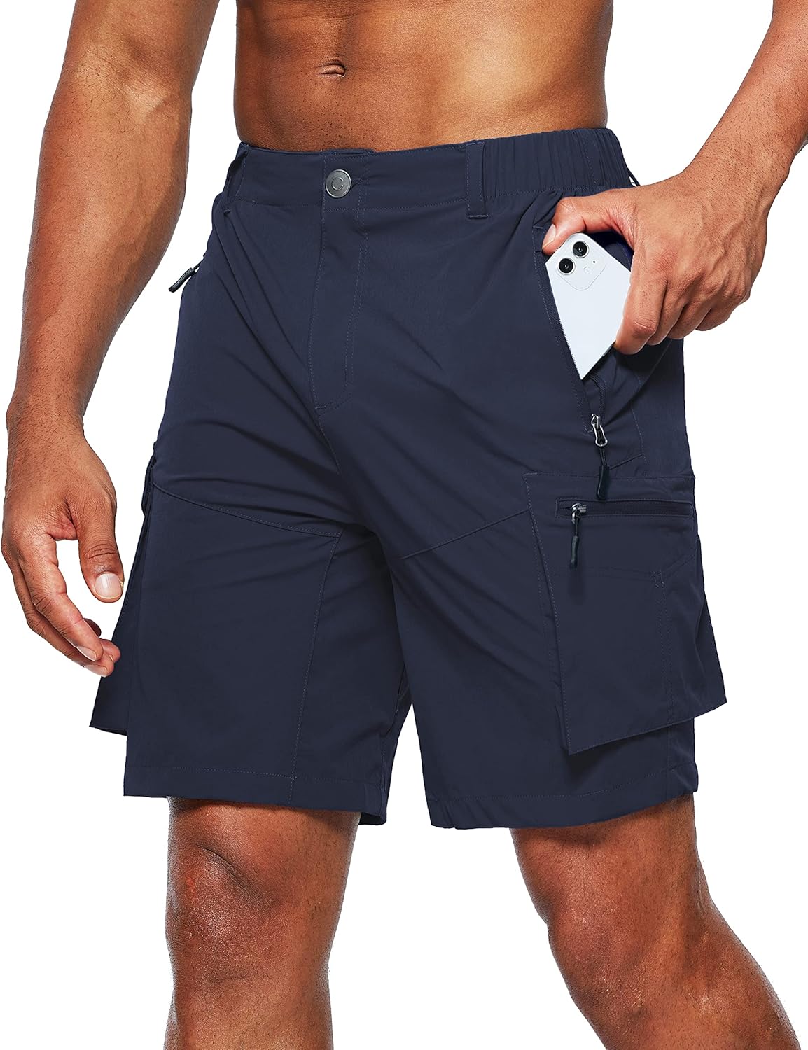 Pudolla Men's Hiking Cargo Shorts for Outdoor Travel and Fishing