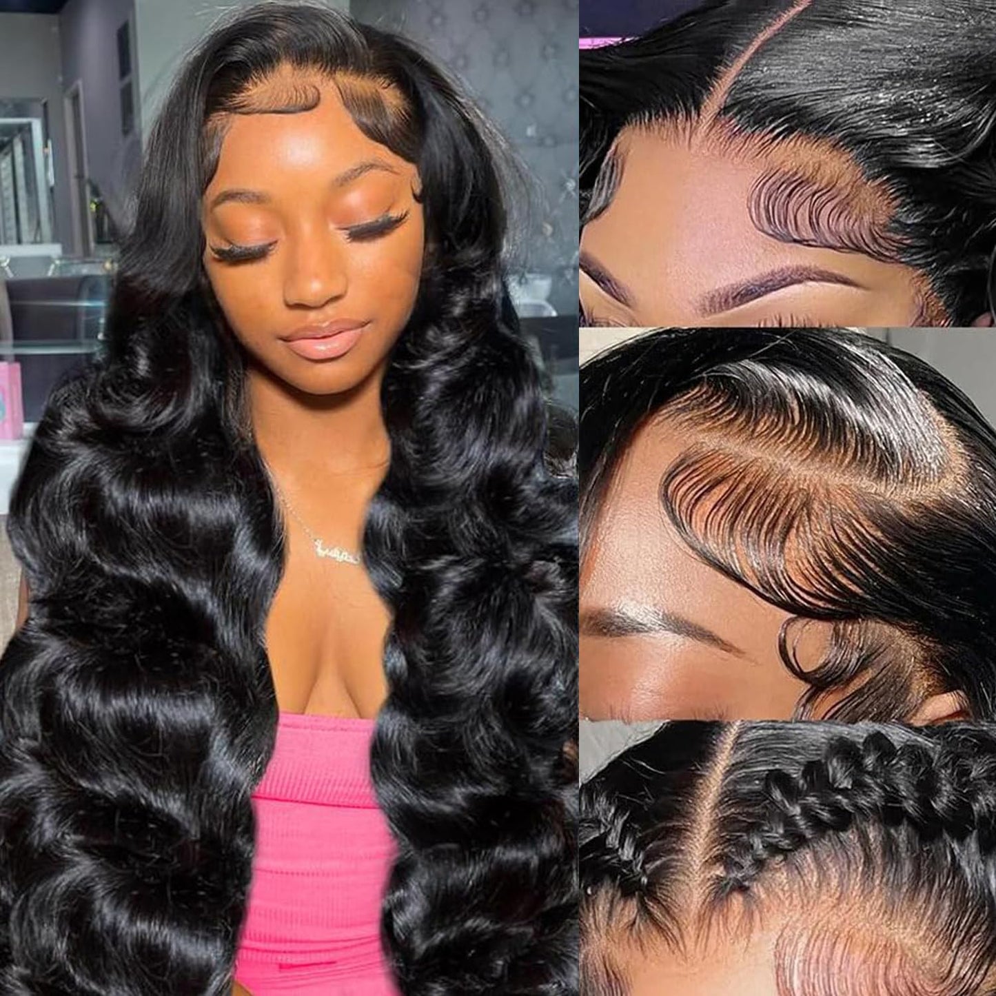 13x6 Body Wave Lace Front Wigs for Black Women - 24 Inch