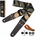 Nefelibata Camo Guitar Strap with Head Cowhide | Free Lock
