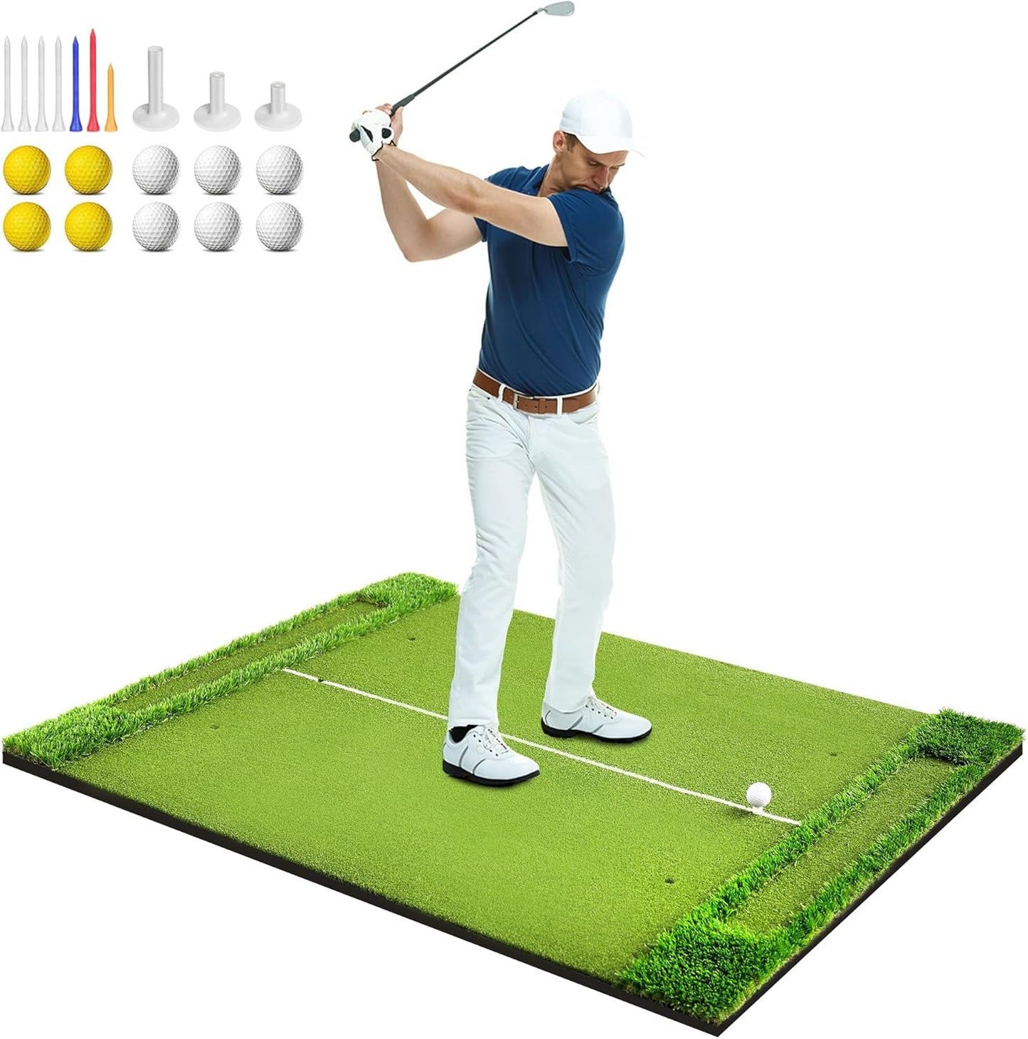 VIVITORY 5x4ft Golf Mat Set - Indoor/Outdoor Practice