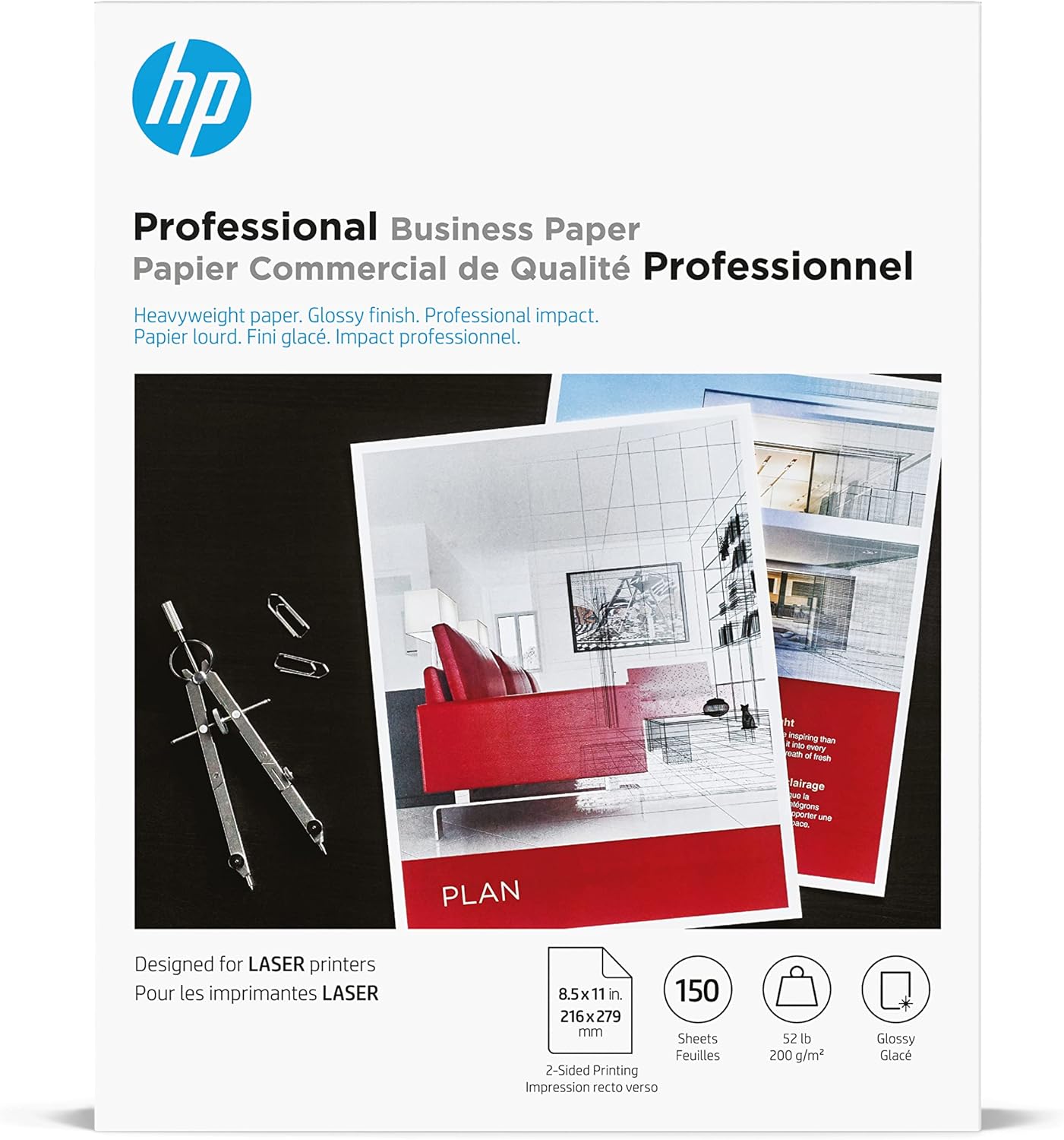 HP Glossy Professional Business Paper - Laser Printer Compatible