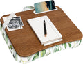 LAPGEAR Designer Lap Desk with Phone Holder - Watercolor Leaves