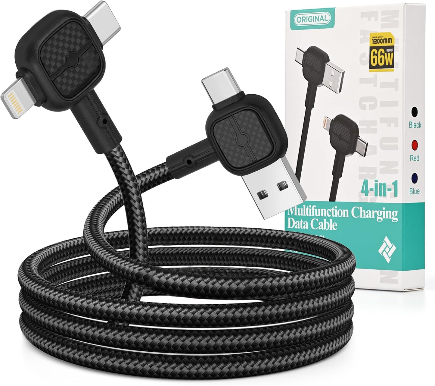 4-in-1 Fast Charge Cable - Versatile & Stylish!