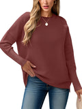Womens Oversized Batwing Ribbed Knit Sweater - Cozy Fall Fit