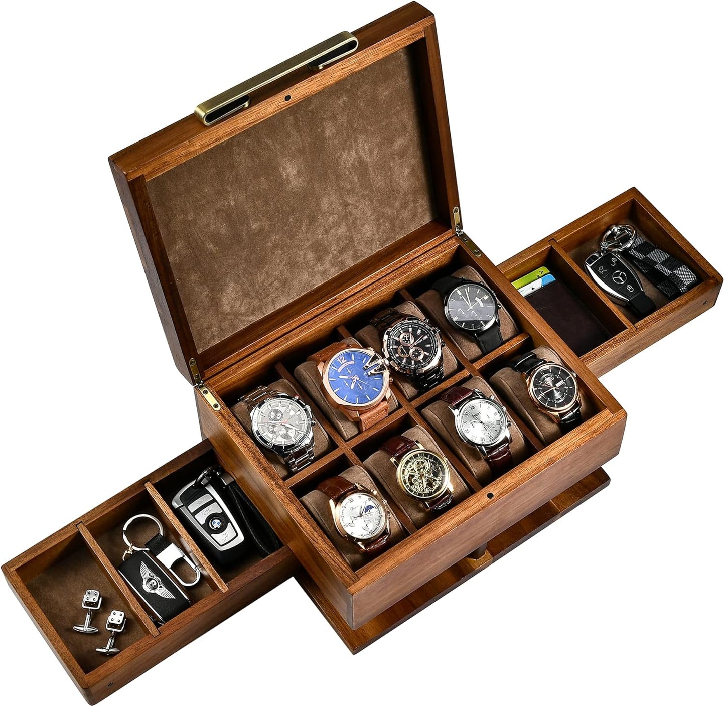 Shanik Men's 8-Slot Watch Box & Organizer
