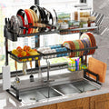 Over Sink Dish Drying Rack (Expandable Height/Length) - Huge 3-Tier