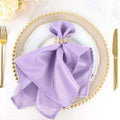Cloth Napkins Set of 10 20x20 in Violet - Reusable Linen-Look Dinner
