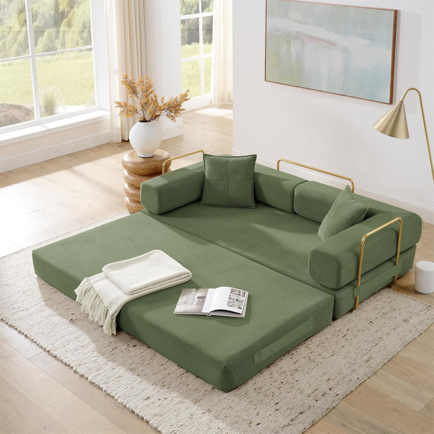 4-in-1 Folding Convertible Sofa Bed for Living Room Comfort