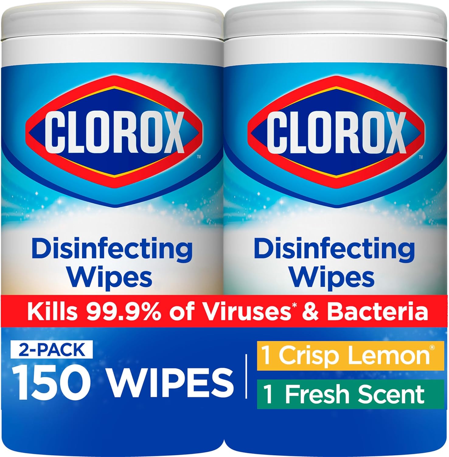 Clorox Disinfecting Wipes - 2 Packs, 75 Count Each
