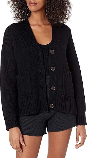 The Drop Women's Brigitte Chunky Button Front Pocket Cardigan Review