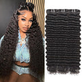 Great Grace Deep Wave Human Hair Bundles 20 22 24 in - Natural Black