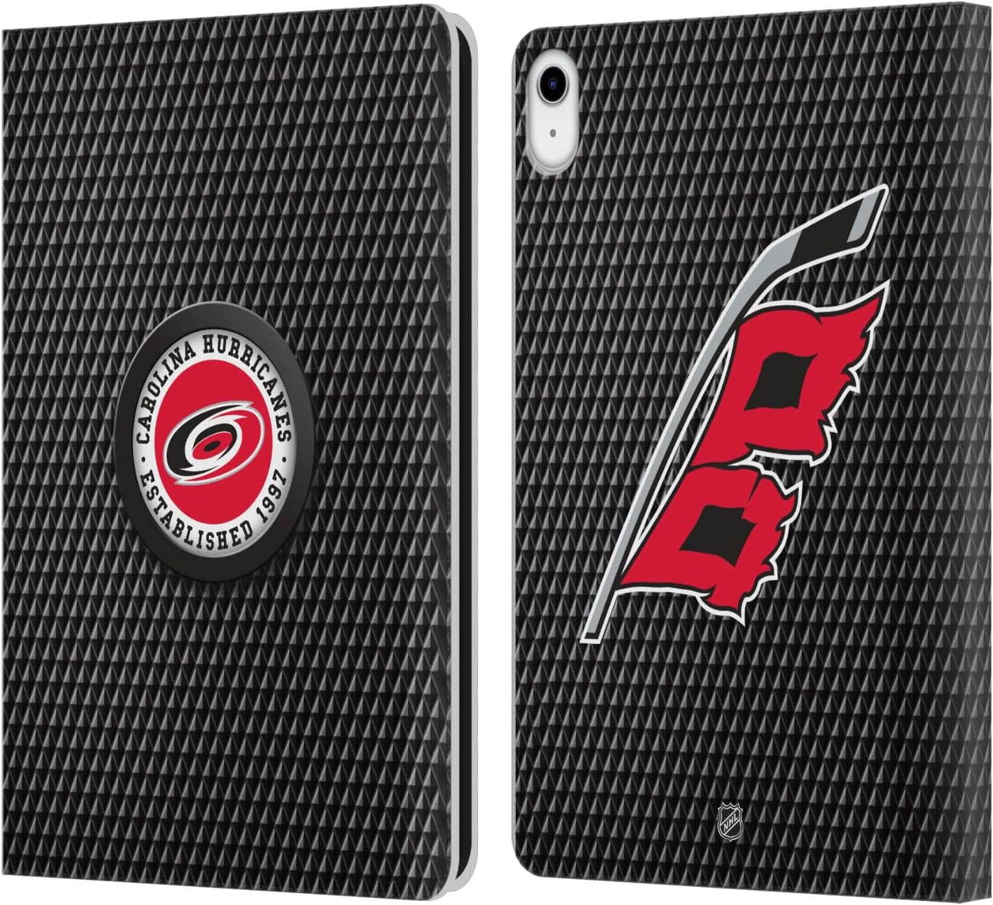 NHL Puck Texture Leather Wallet Case for Apple iPad 10.9 2022/2025