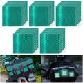 Non Fading Green Reflective Stickers 4 in X 4 in - High Visibility