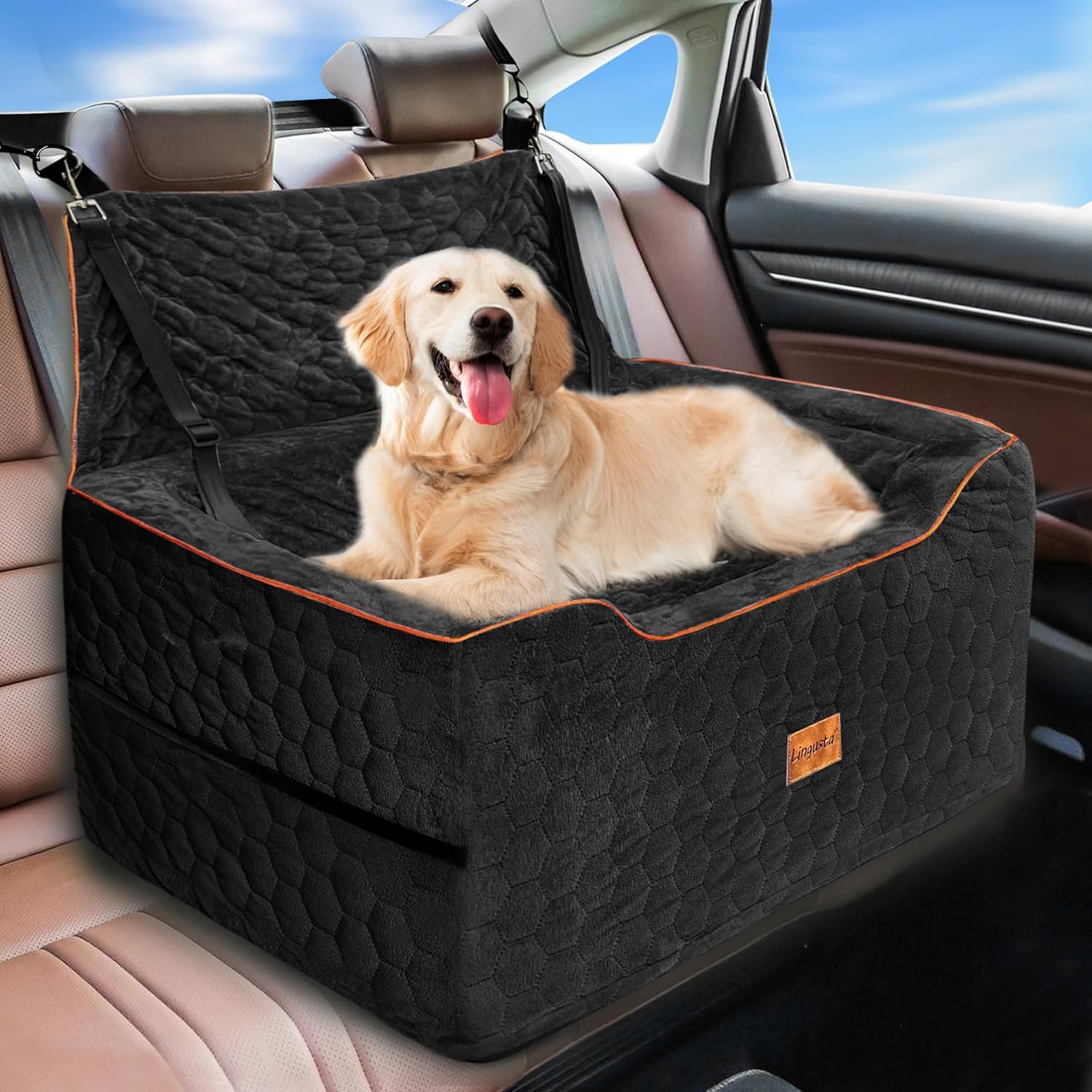 Lingusta Dog Car Seat: Travel Safe with Storage