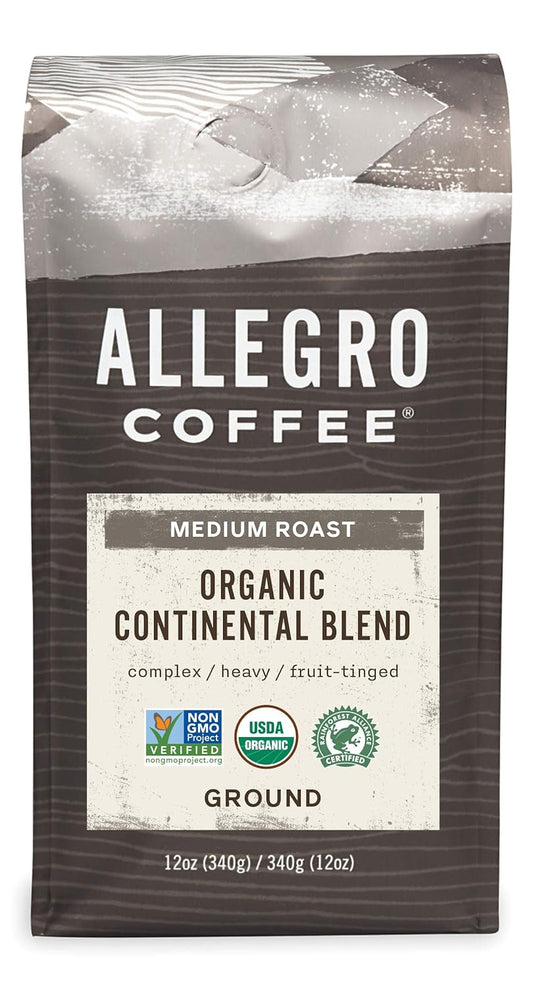Allegro Coffee Organic Continental Blend Ground Coffee - 12 oz Richness