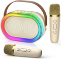 Karaoke Machine for Kids Adults - Portable Bluetooth Speaker with 2