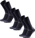 Merino Wool Hiking Crew Socks for Men & Women - 3 Pair Cushion