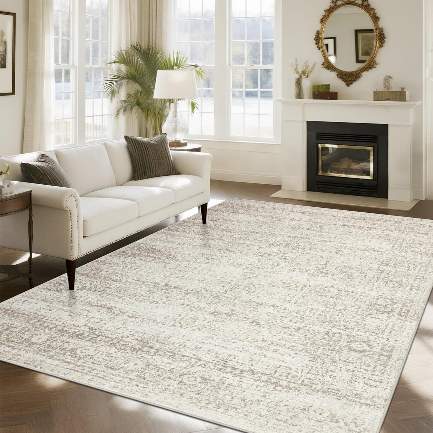 Washable 8x10 Area Rugs for Living Room and Bedroom Decor