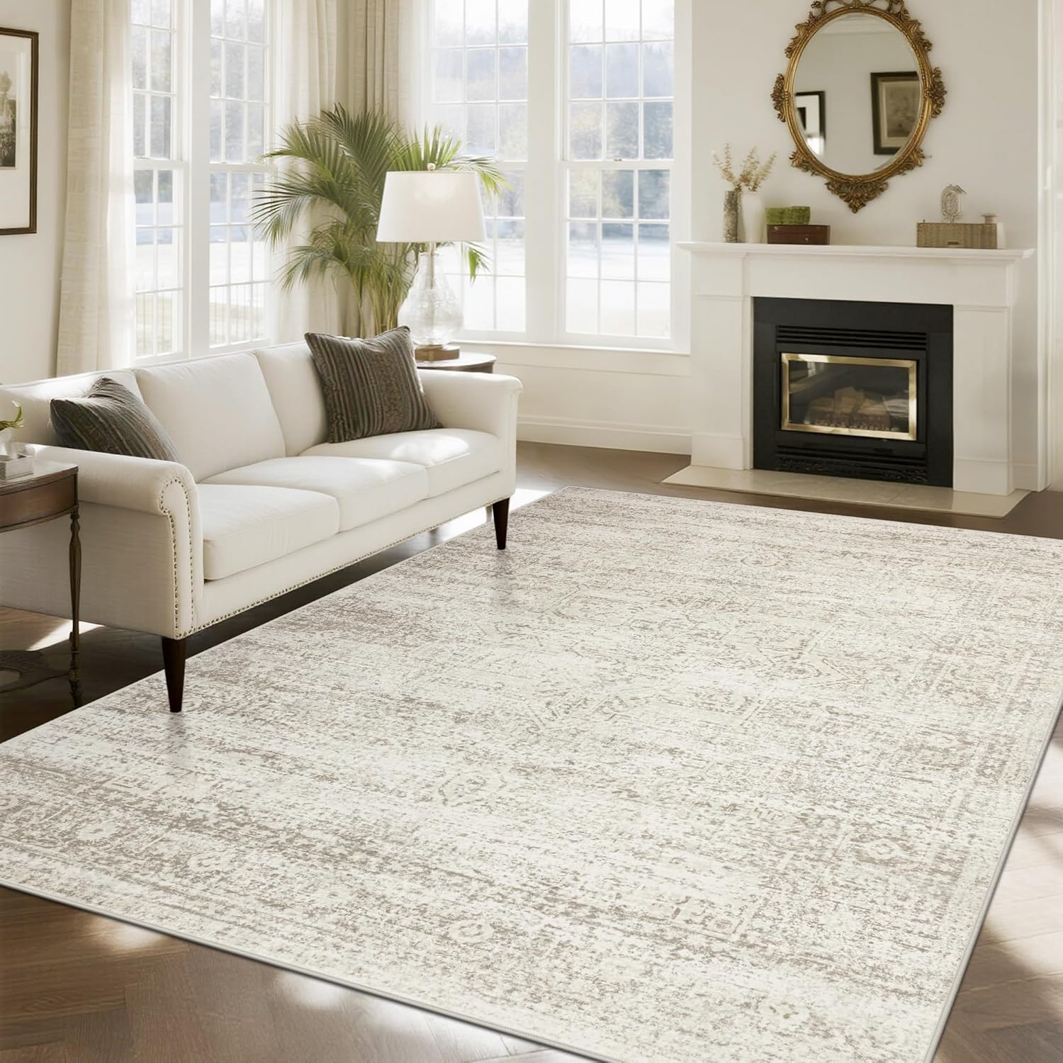 Washable 8x10 Area Rugs for Living Room and Bedroom Decor