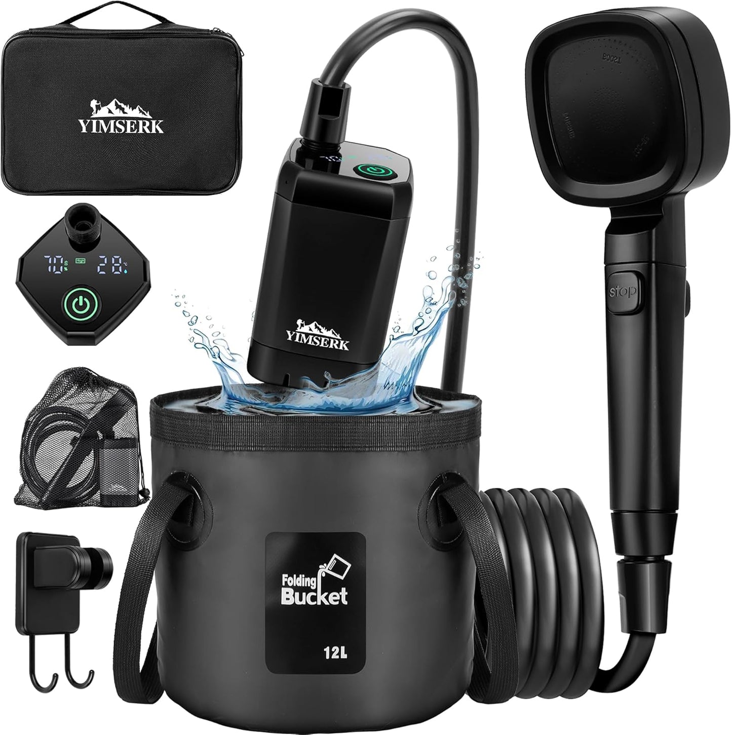 7800mAh Portable Shower for Camping and Outdoor Adventures