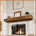 Avana Fireplace Mantel 72 in Floating Wood Shelf - Rustic Traditional
