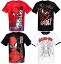 Spider-Man 4-Pack Kids Graphic Tees - Cotton Short Sleeve Set