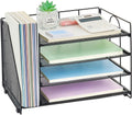 OPNICE Desk Organizer 4-Tier File Tray with Magazine Holder - Tidy