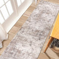 Runner Rugs for Hallway 2x10 - Soft Abstract Runner Rug, Reddish Brown