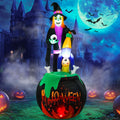 8ft Halloween Inflatable Witch Yard Decor - Spooky LED Display