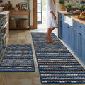 Kitchen Rugs Sets of 2 Non Slip Kitchen Mats - Thick Cushioned Runner