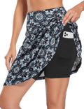 KORALHY Women's 20 in Knee Length Skort - Secure Pockets & Tummy