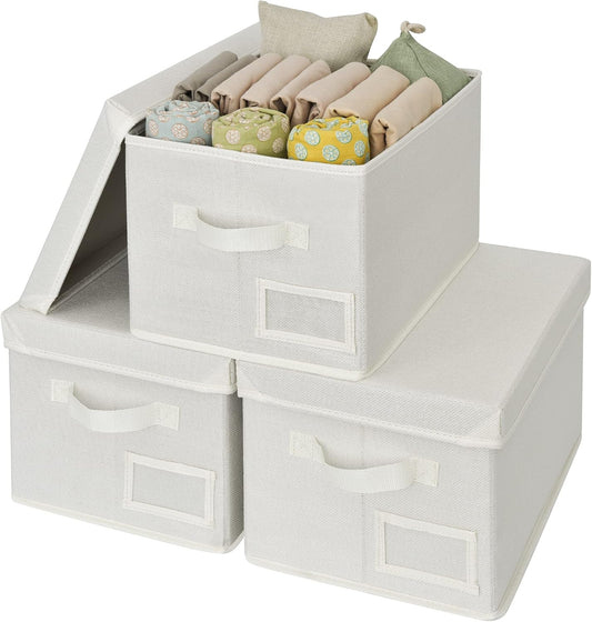 GRANNY SAYS Fabric Storage Bins with Lids for Organizing