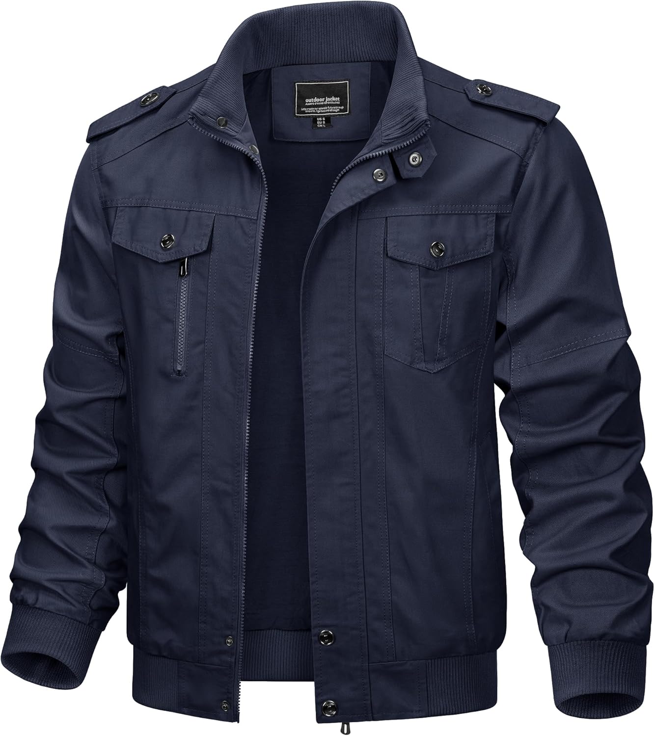 TACVASEN Men's Winter Jacket: Fleece Lined Military Cargo Coat