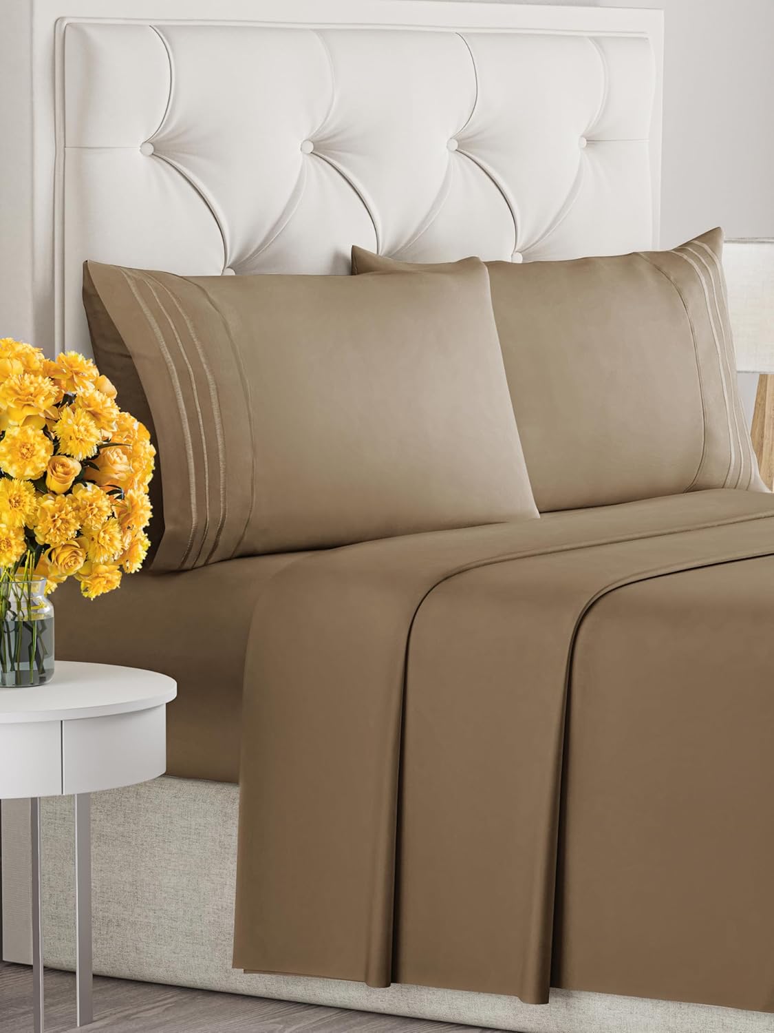 Cal King Size 4 Piece Sheet Set - Extra Soft & Cooling Sheets
