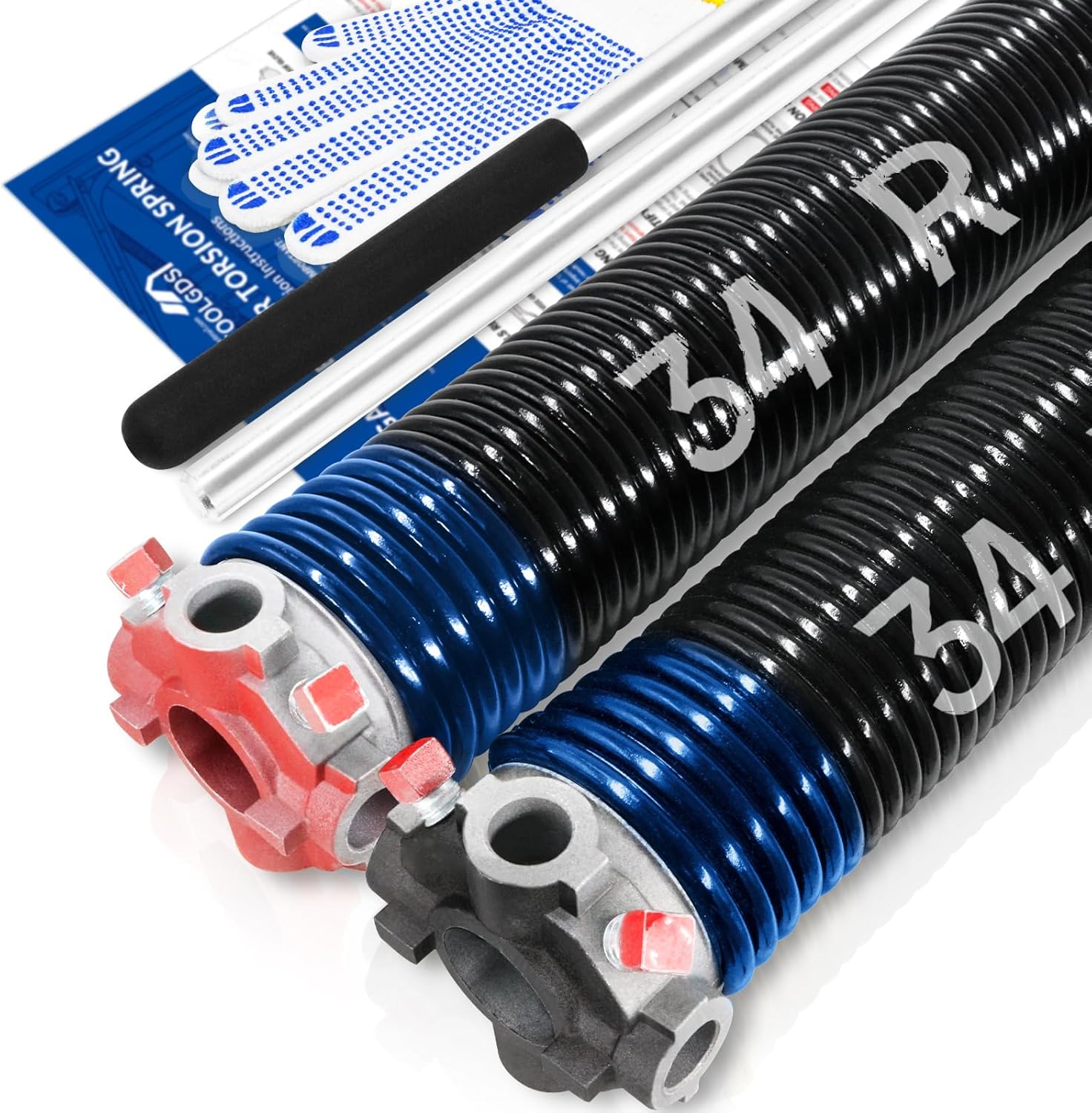 High Precision Garage Door Torsion Springs Set with Winding Bars