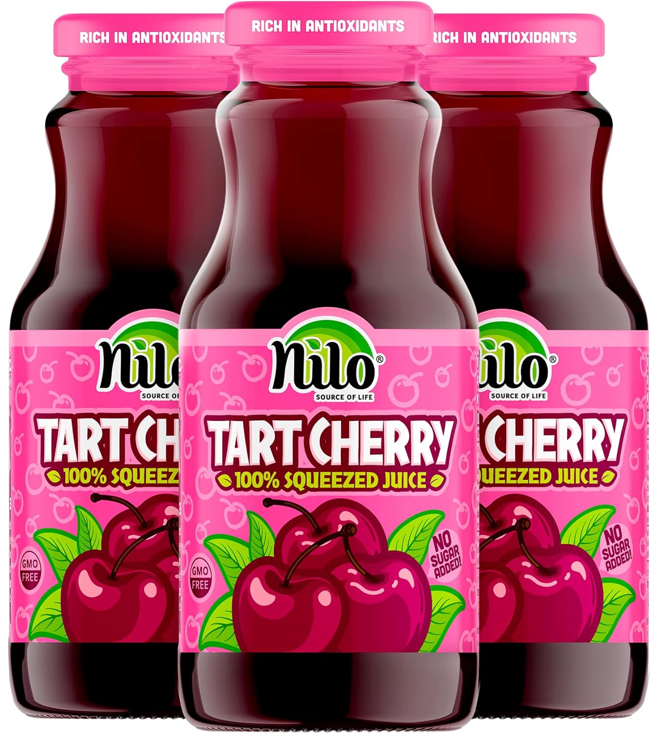 NILO Tart Cherry Juice Pack of 12 | Pure Wild Cherry Flavor