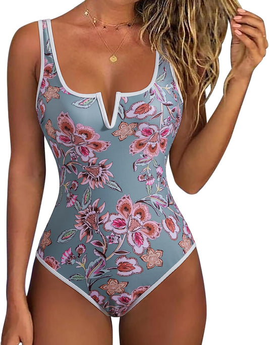 SUUKSESS Women Sexy Tummy Control One Piece Swimsuits 2025