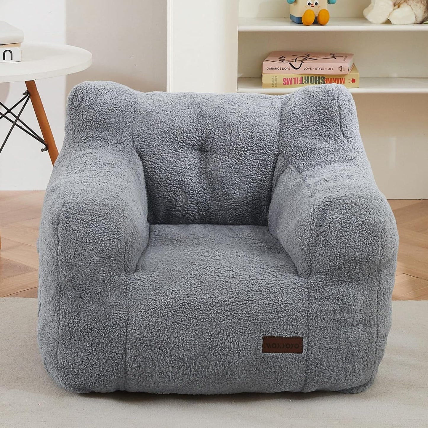 MAXYOYO Kids Sherpa Bean Bag Chair - Cozy Teddy Sofa