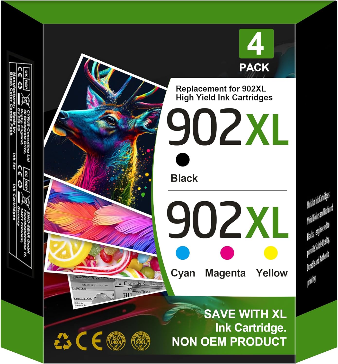 902XL Ink Cartridges Combo Pack for HP OfficeJet Printers