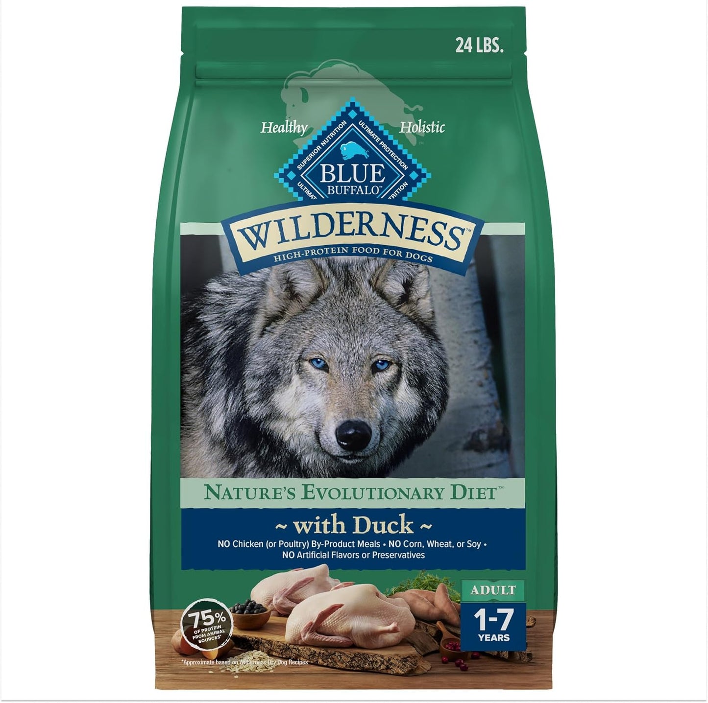 Blue Buffalo Wilderness High-Protein Dry Dog Food with Duck