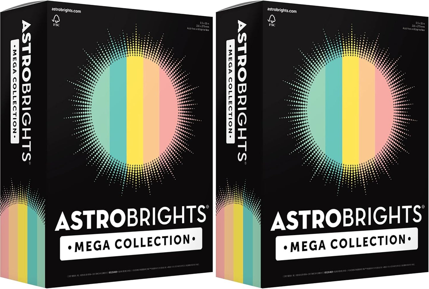 Astrobrights Mega Collection Punchy Pastel Paper Pack of 625 Sheets
