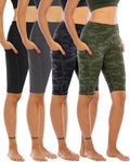 Biker Yoga Shorts 4 Pack with Pockets - High Waisted Tummy Control Buy