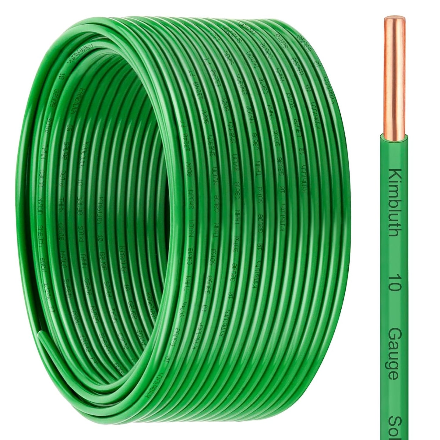 THHN Wire 10 Gauge 100 FT Solid Copper Wire for Electrical Use
